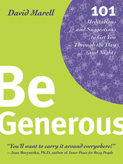 Title details for Be Generous by David Marell - Available